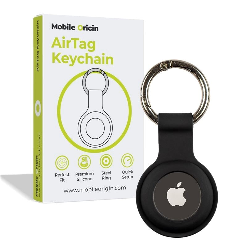 Mobile Origin AirTag Keychain - Black