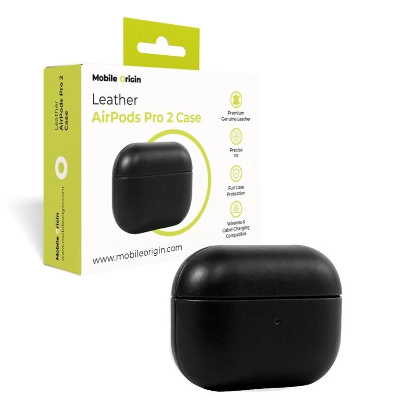 Mobile Origin Apple AirPods Pro (2. Gen.) Genuine Leather Cover - Black