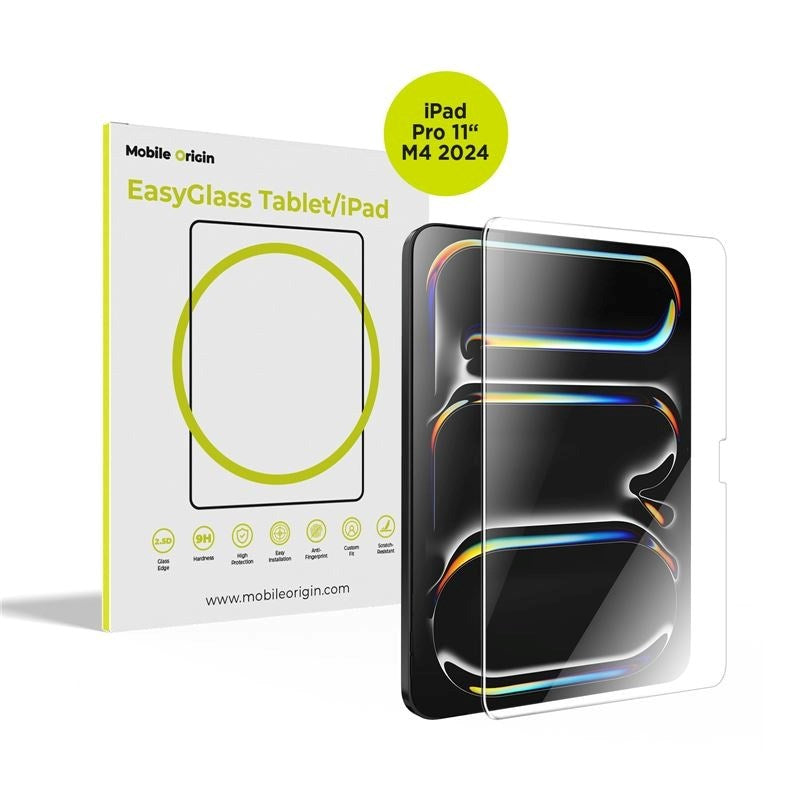 iPad Pro 11" (2025 / 2024) Mobile Origin EasyGlass Screen Protector - Transparent