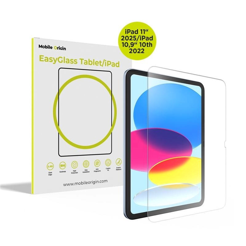 iPad 11" (2025) / 10.9" (2024 / 2022) Mobile Origin EasyGlass Screen Protector - Transparent
