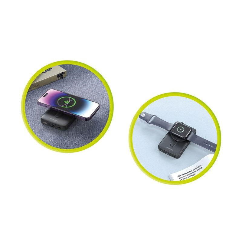 Mobile Origin 20W Powerbank for Smartphone & Apple Watch - 10,000mAh with LCD Display - USB-C Plug - Grey