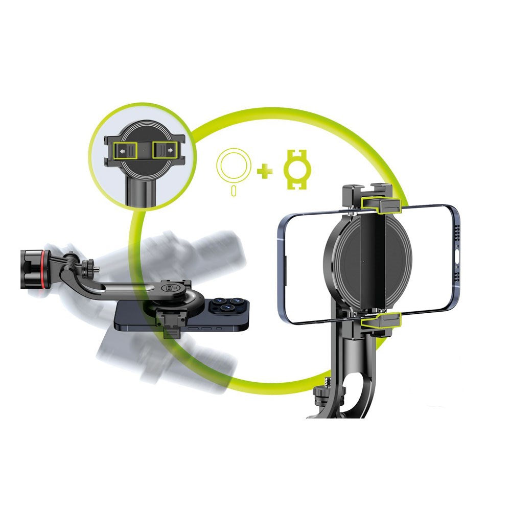 Mobile Origin 2-in-1 Magnetic Tripod Selfie Stick – MagSafe Compatible – Black