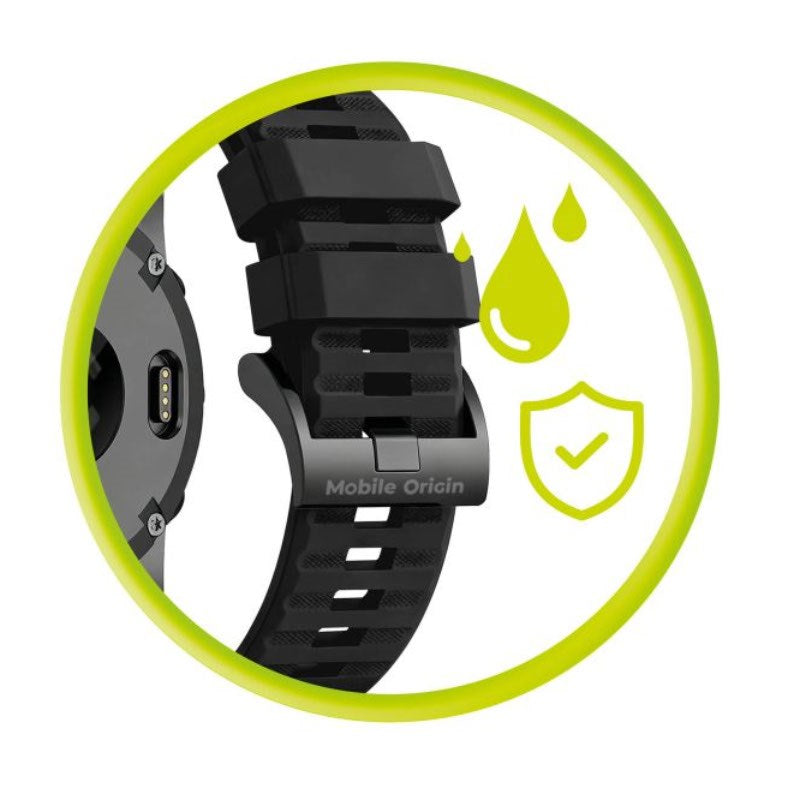 Mobile Origin Universal Garmin Strap (22mm QuickFit) - Silicone - Black