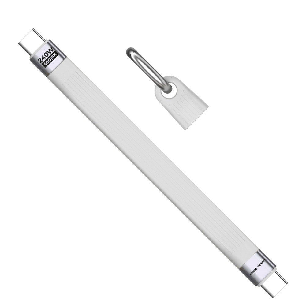Mobile Origin 240W USB-C to USB-C Keychain Cable - 13cm - White