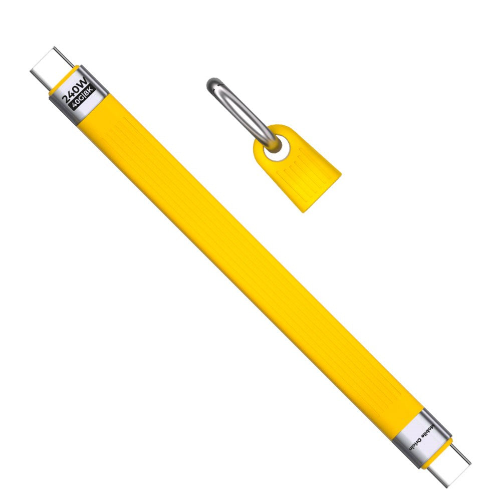 Mobile Origin 240W USB-C to USB-C Keychain Cable - 13cm - Yellow