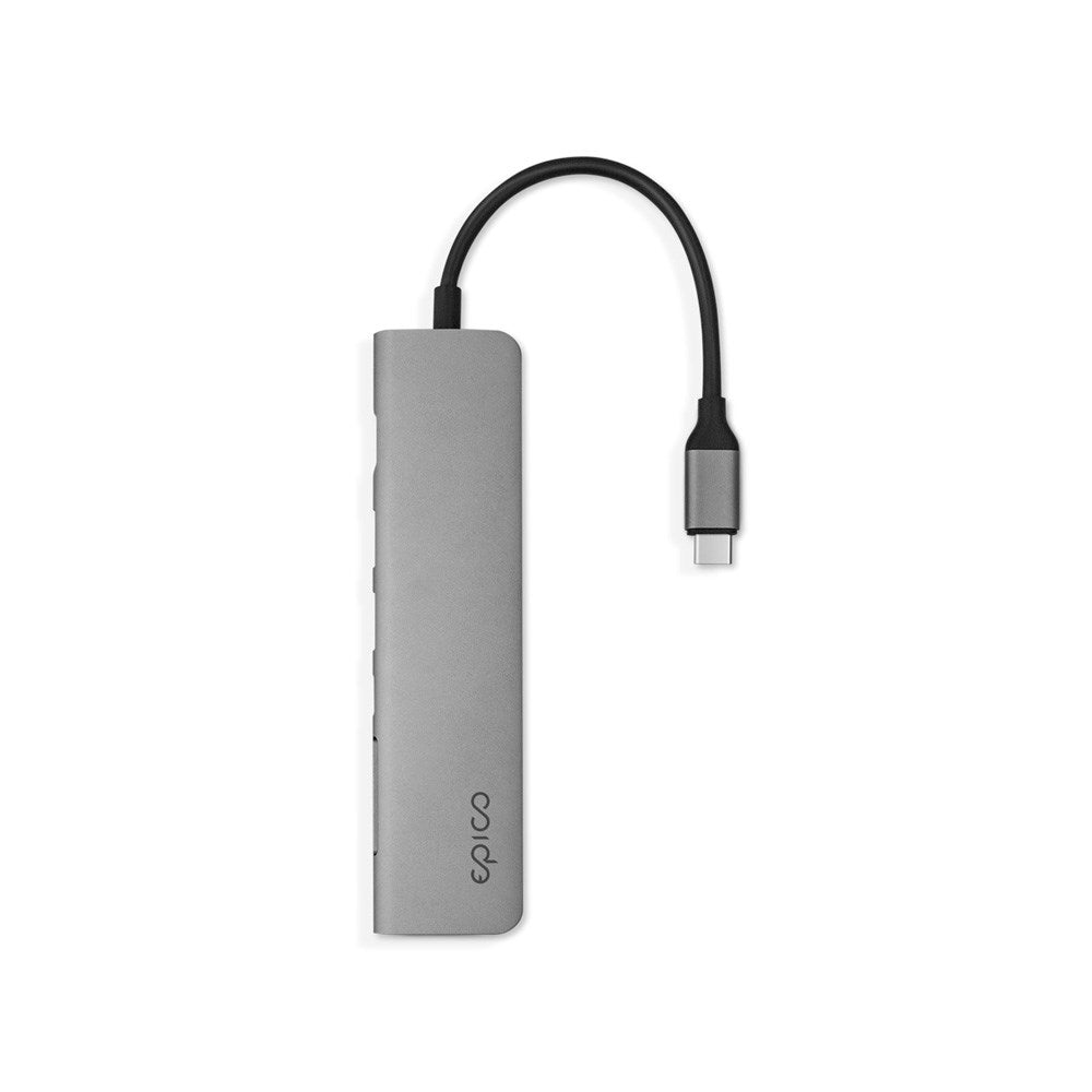 Epico Multimedia 8K USB-C 7-in-1 Hub - Space Grey