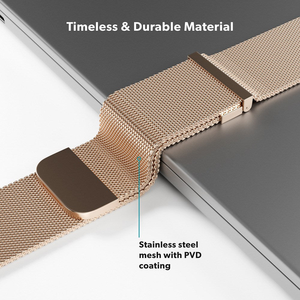 Apple Watch (42/44/SE/45/46/49mm) Epico Milanese+ (Plus) Stainless Steel Strap - Gold