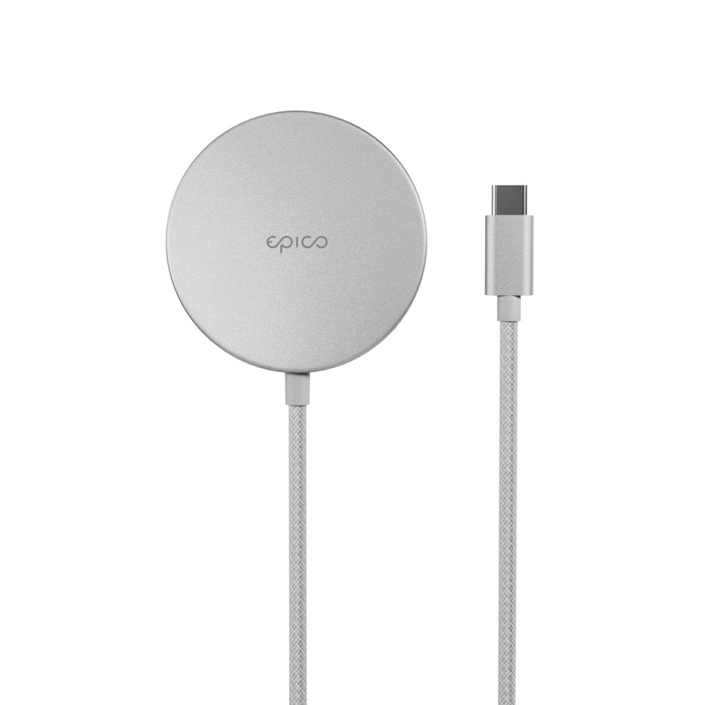 Epico Qi2 MagSafe Charger - Wireless Charger 15W - Silver