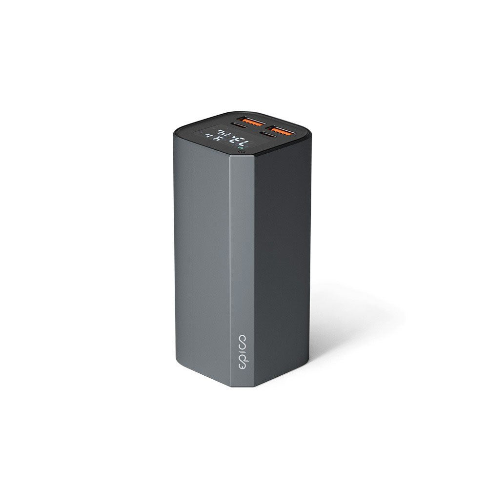 Epico 100W Aluminium Powerbank 20.000 mAh with 2 x USB-A & 2 x USB-C - Grey