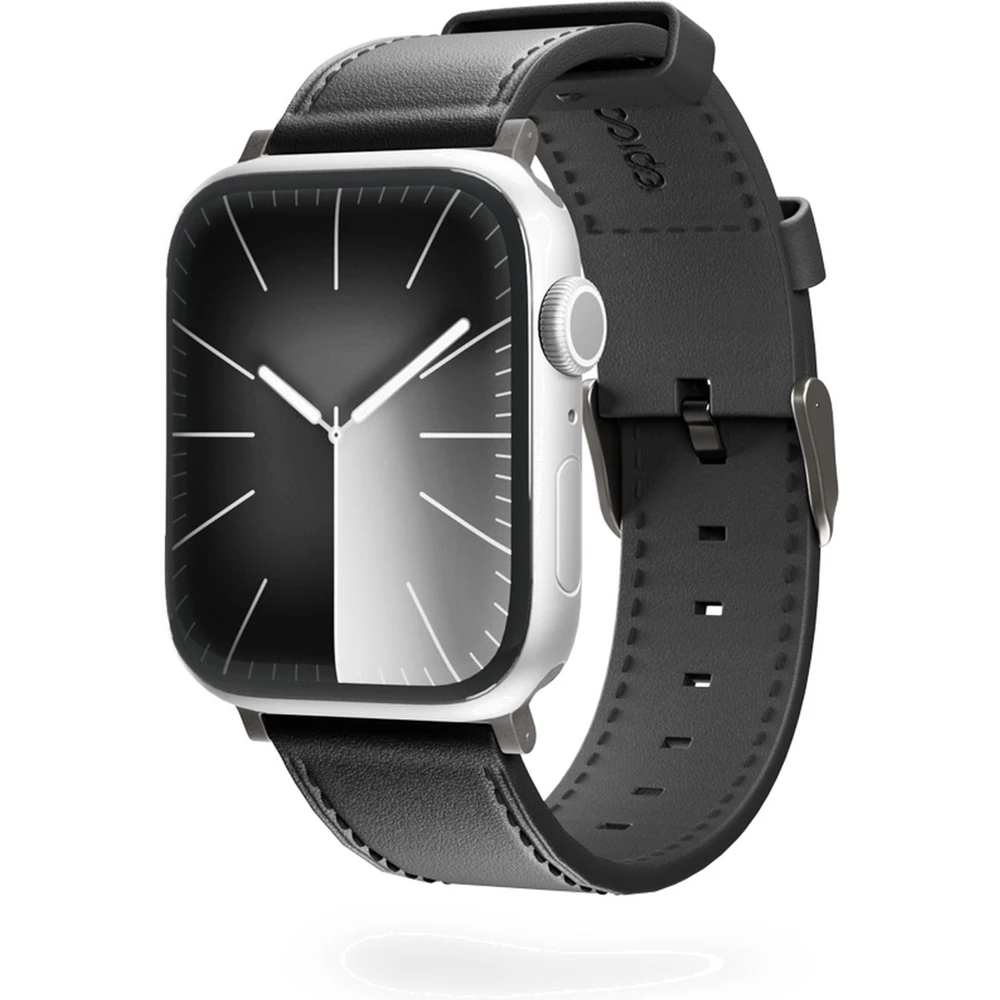 Epico Apple Watch (42/44/SE/45/46/49mm) Genuine Leather Strap - Black