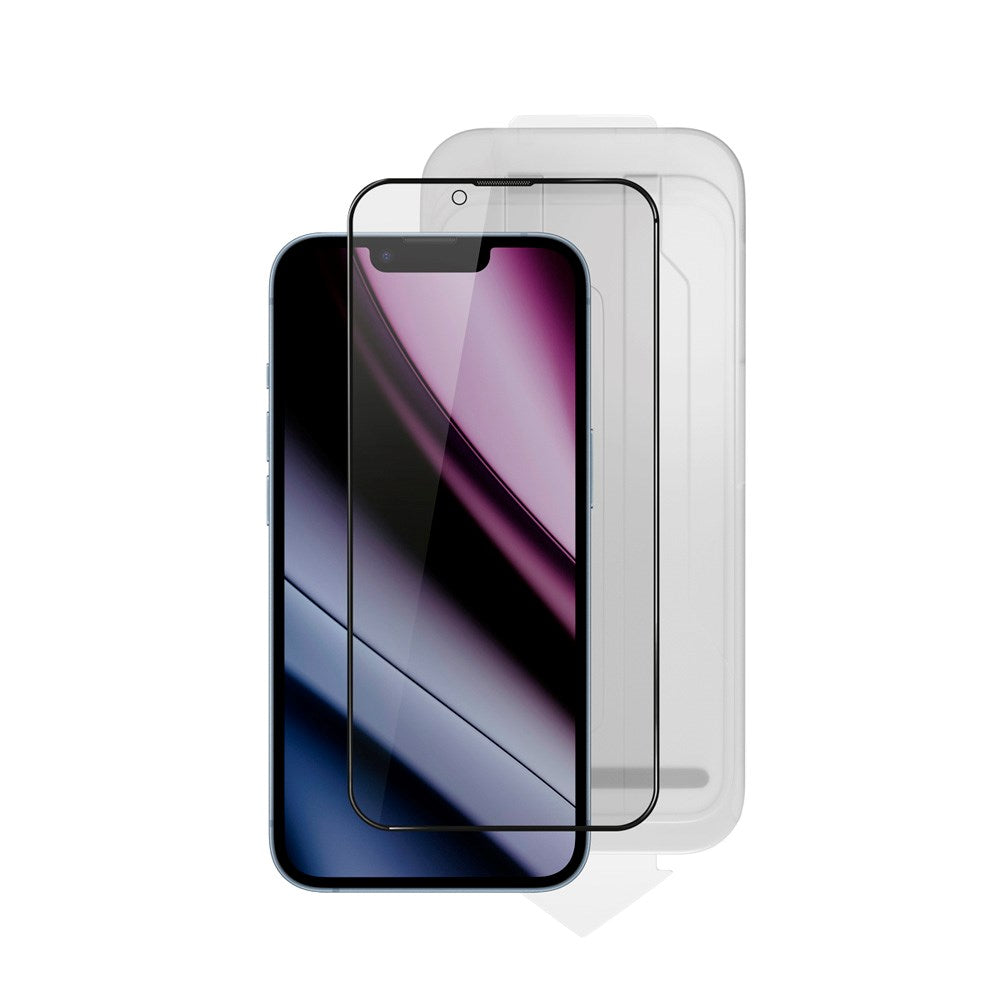 iPhone 16e / 14 / 13 / 13 Pro Epico AntiBlue Glass 3D Screen Protector Glass with Installation Frame - Transparent