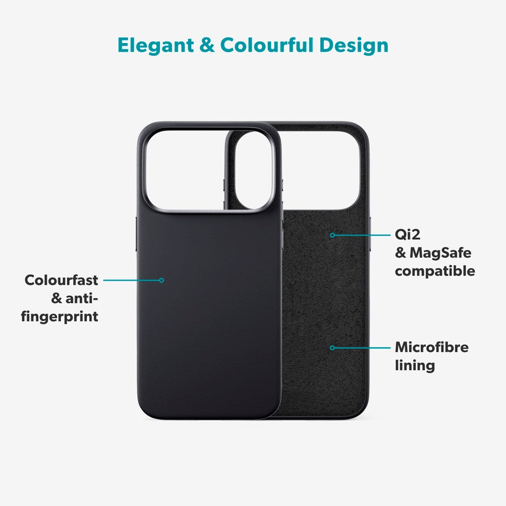 iPhone 17 Pro Epico Silicone Pro Mag+ Case - MagSafe Compatible - Black