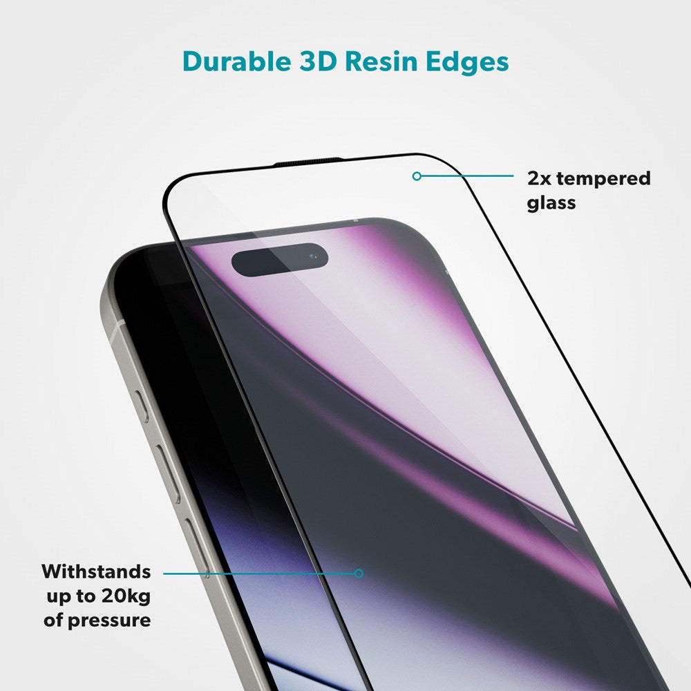 iPhone 12 / 12 Pro Epico Hero Glass 3D Screen Protector Glass with Installation Frame - Transparent