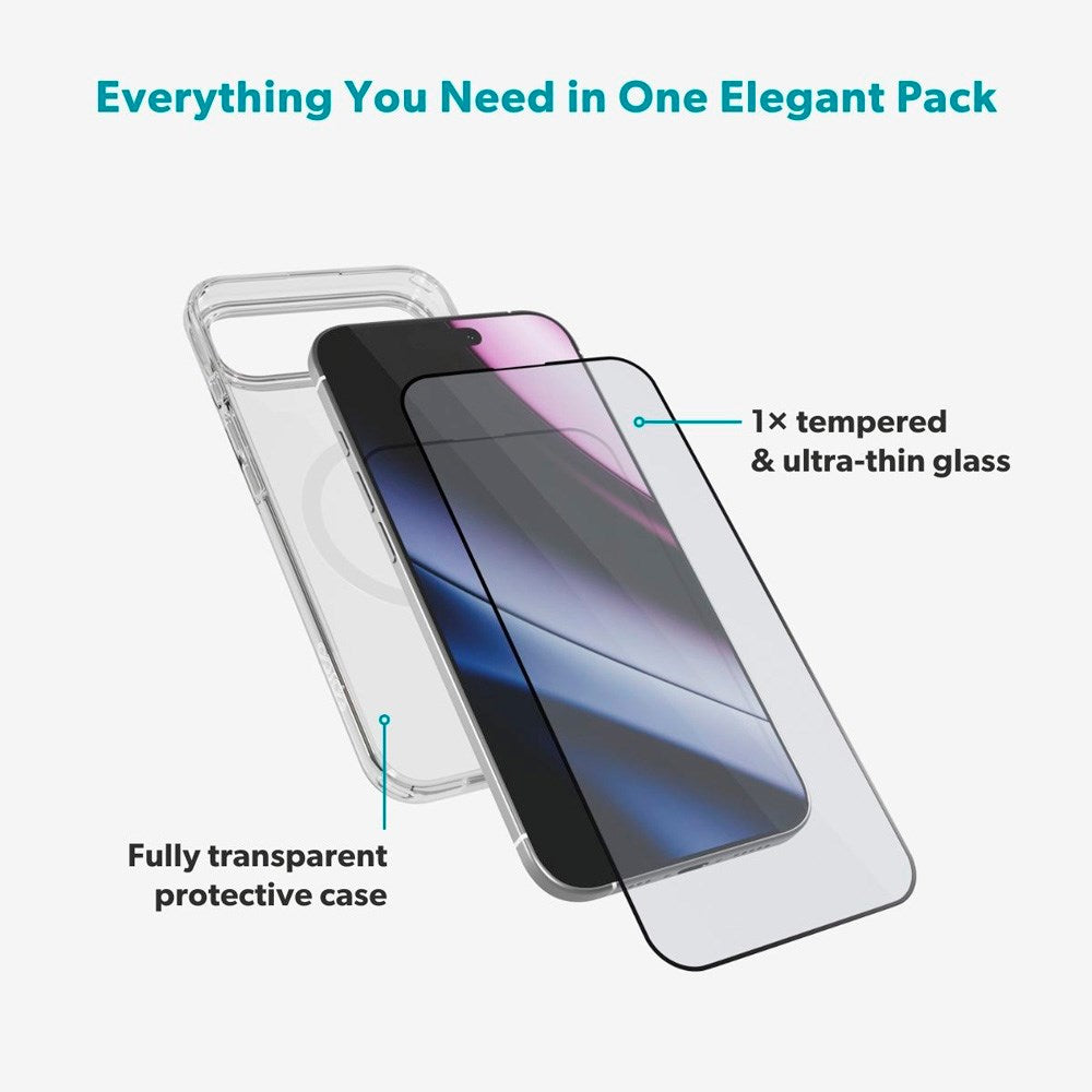 iPhone Air Epico Protection Set - MagSafe Case & Screen Protector - Transparent