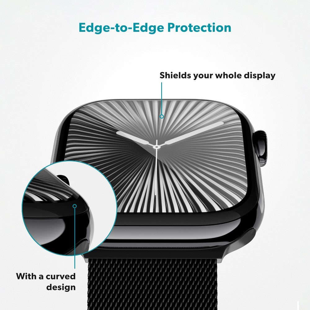 Apple Watch SE / 6 / 5 / 4 (40mm) Epico 3D+ Flexiglass with Installation Frame - Transparent / Black Edge