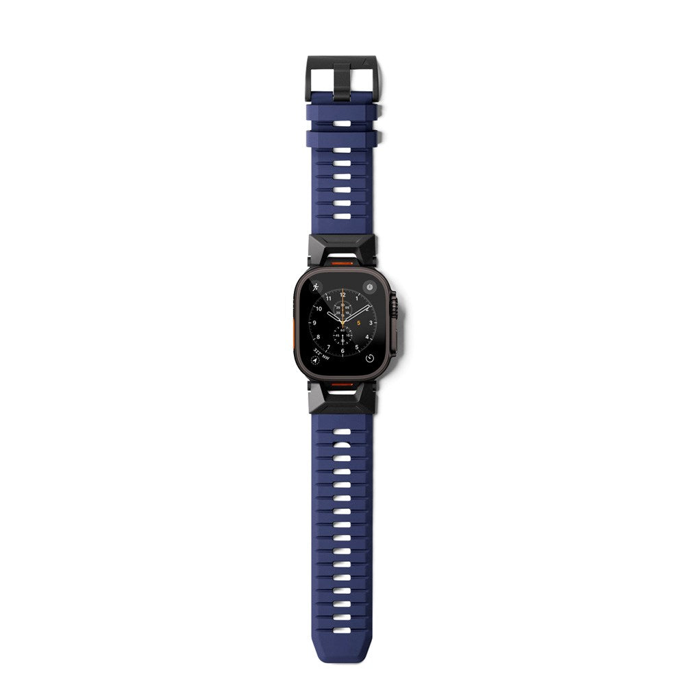 Apple Watch (42/44/SE/45/46/49) Epico Rubber Pro Watch Strap with Metal Buckle - Blue