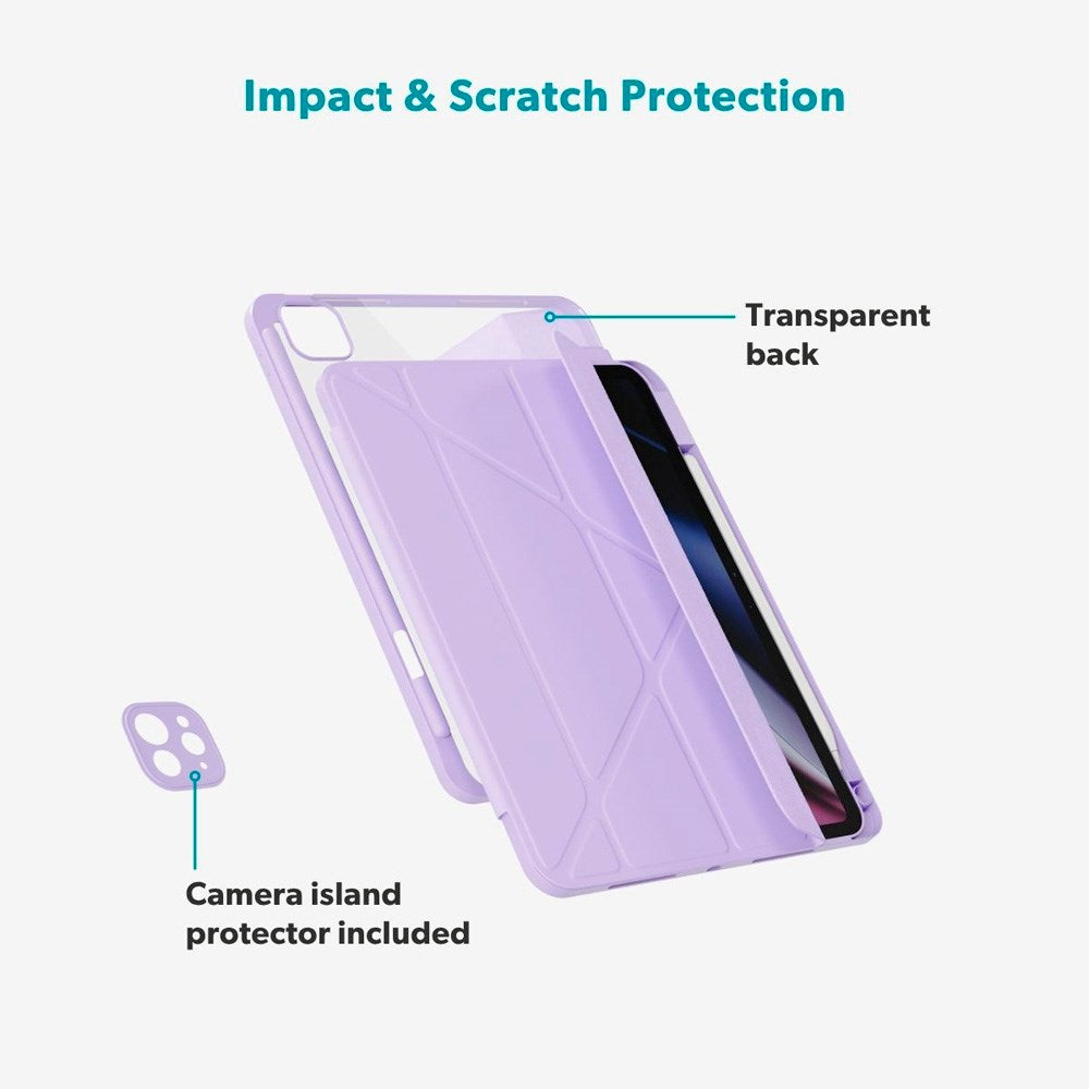 iPad Pro 12.9" (2022 / 2021 / 2020 / 2018) / Air 13" (2025 / 2024) Epico Hero Flip Case with Camera Protection - Purple