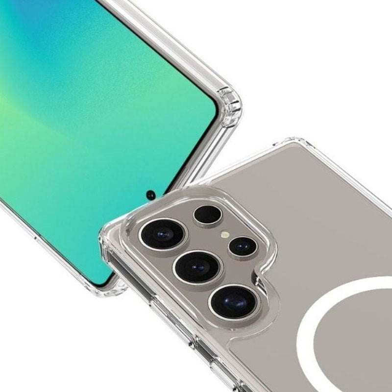 Samsung Galaxy S26 Ultra Spello Mag+ Clear Case - MagSafe Compatible - Gennemsigtig