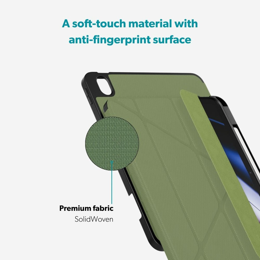 iPad 11" (2025) / 10.9" (2024 / 2022) Epico SolidWoven Flip Case - Green