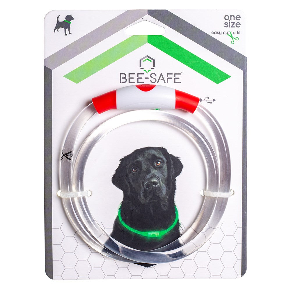 Bee-Safe LED Dog Collar - Green