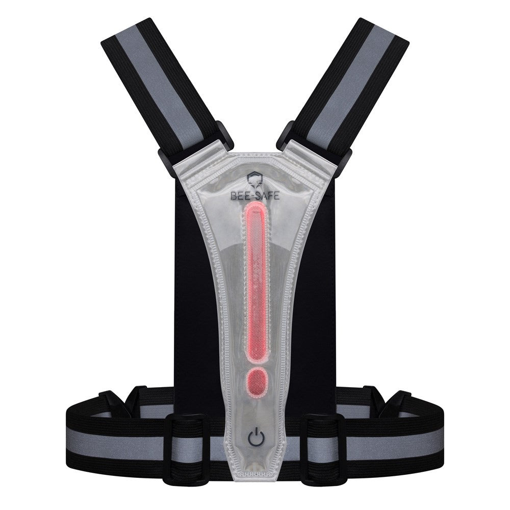 Bee-Safe Running Vest with LED & Phone Pocket - Silver