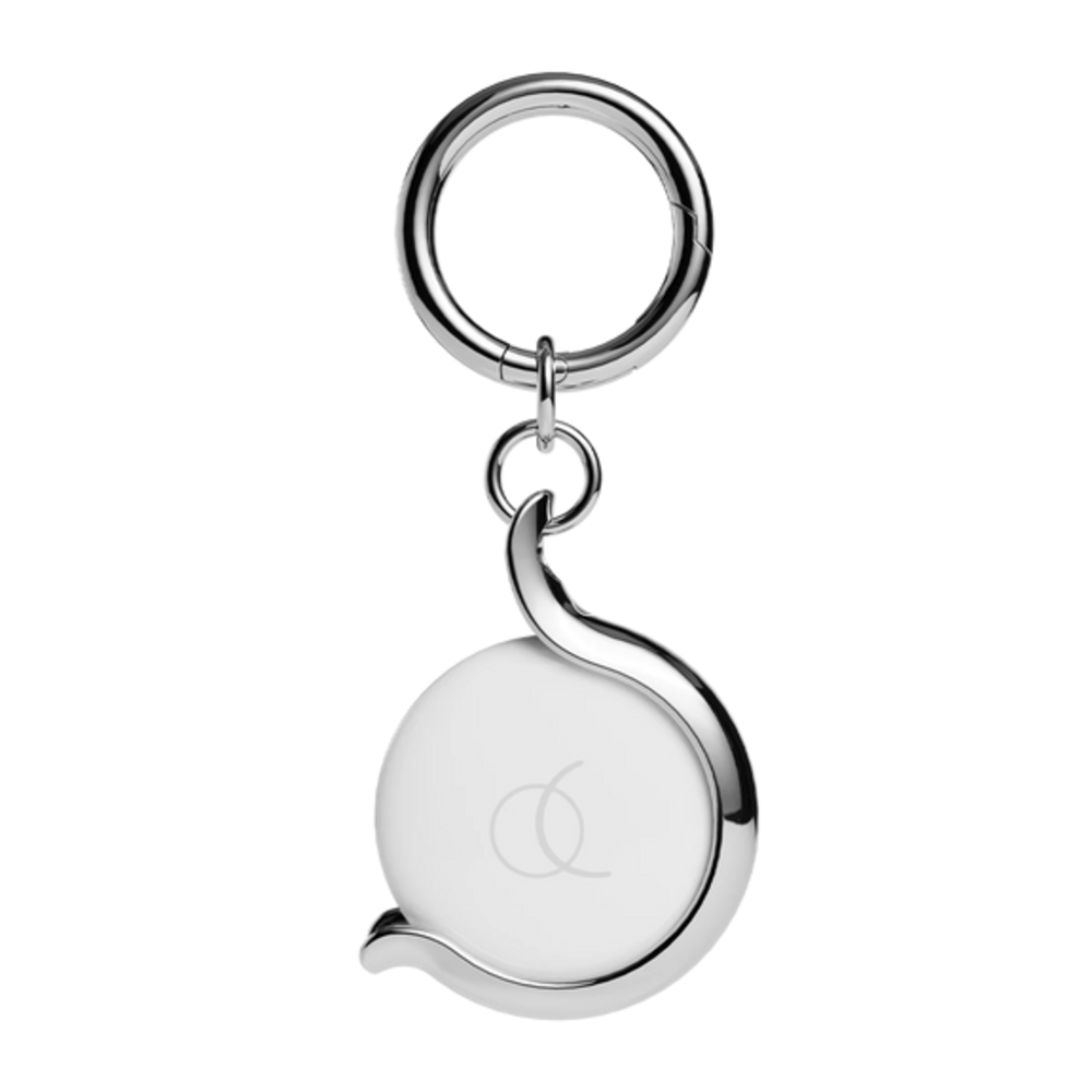 AirTag 1. & 2. Gen. Arc Pulse Case with Keychain - Silver
