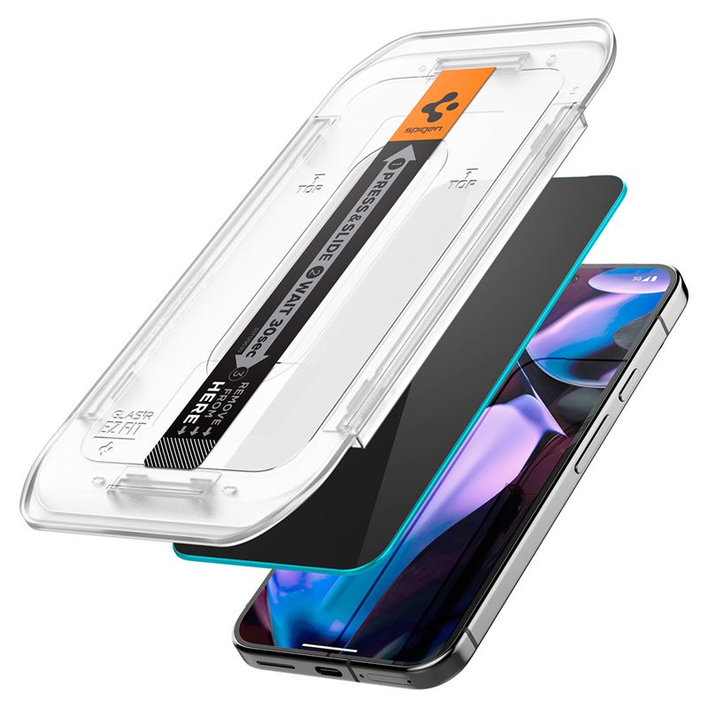 Spigen Google Pixel 9 Pro XL EZ Fit Privacy Screen Protector 2-Pack – Transparent / Black