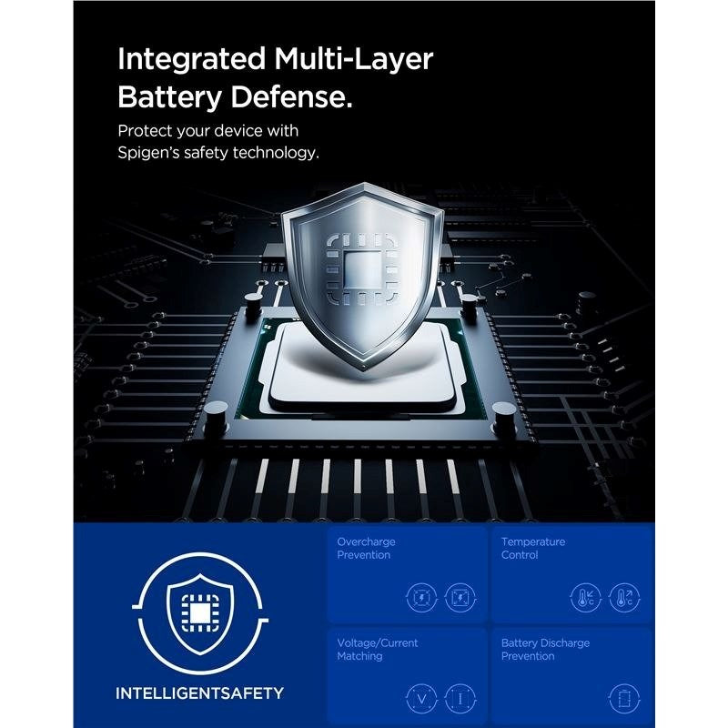 Spigen Essential 10,000mAh Powerbank with 2 x USB-C - 1 x USB-A - 22,5W - Grey