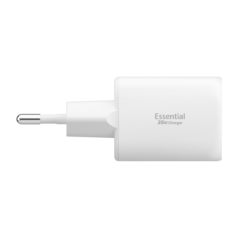 Spigen Essential 35W Wall Charger with 1 x USB-C & 1 x USB-A - White