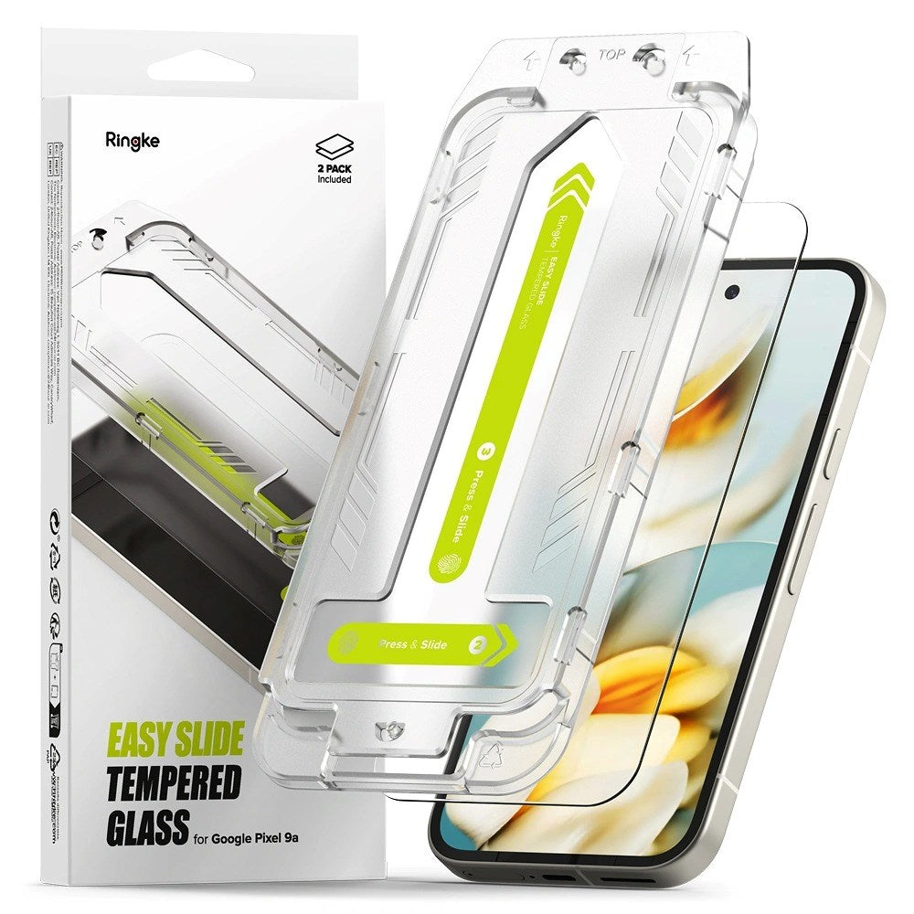 Ringke Google Pixel 9a Easy Slide Tempered Glass Screen Protector – 2 Pcs. – Transparent