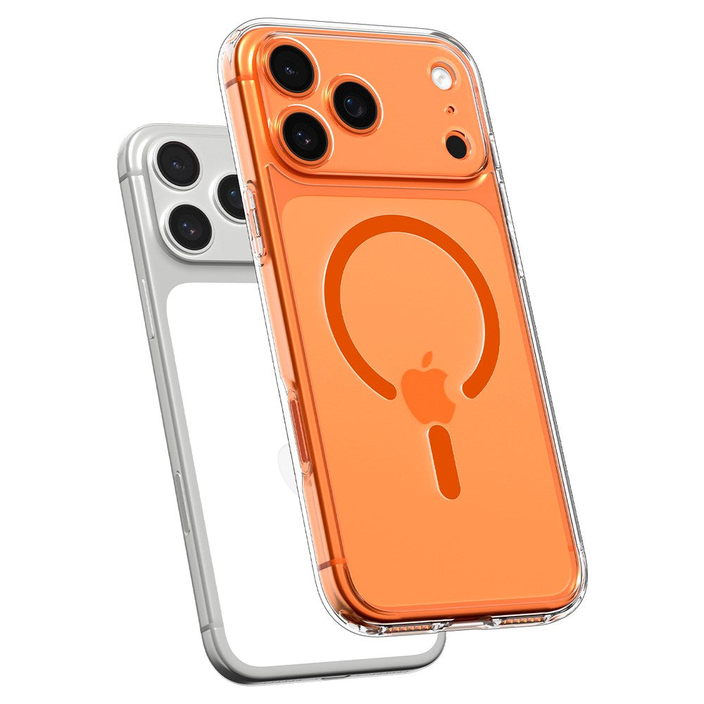 iPhone 17 Pro Max Spigen Ultra Hybrid Case - MagSafe Compatible - Transparent / Orange