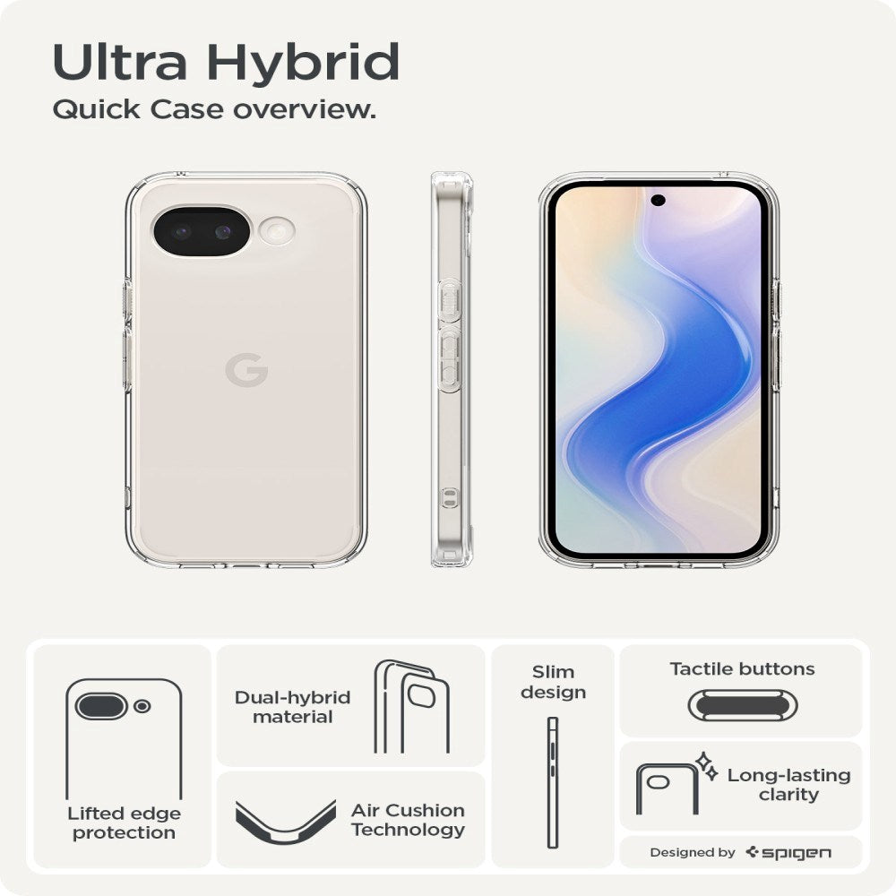Google Pixel 10a Spigen Ultra Hybrid Case - Transparent