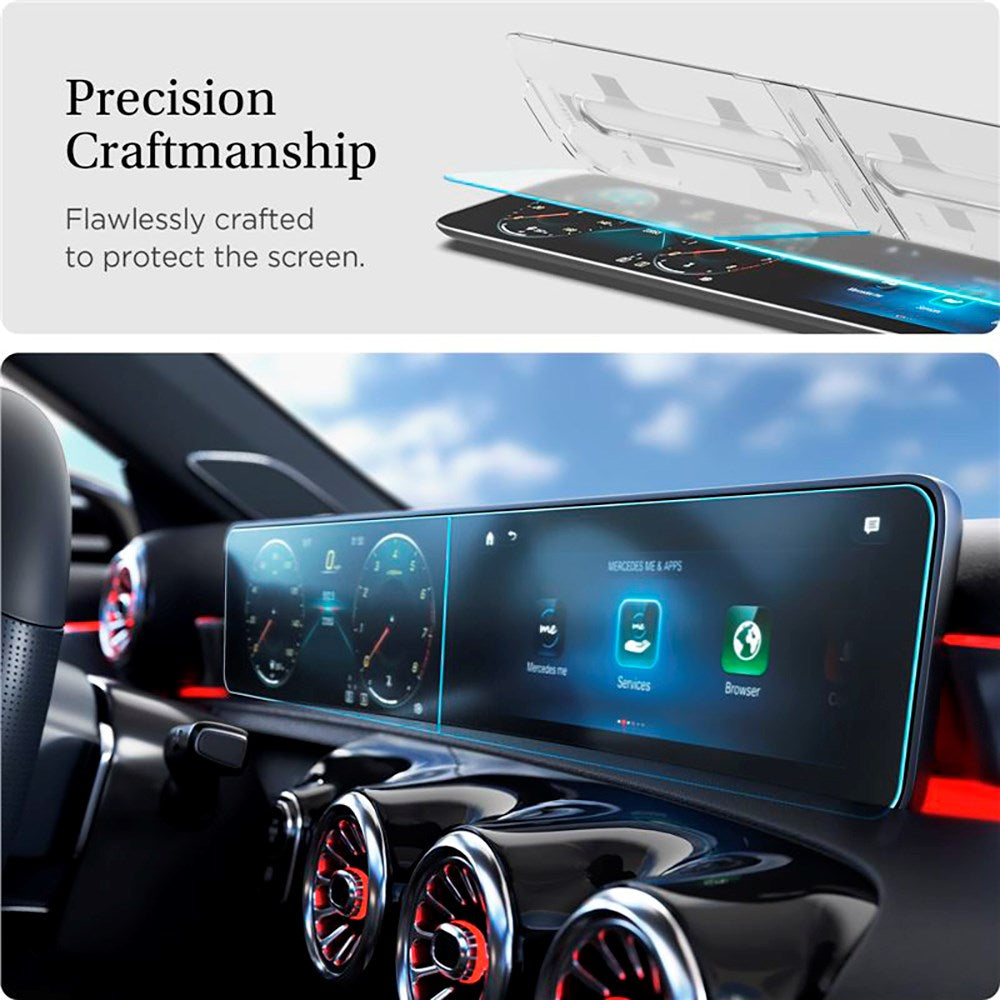 Mercedes A-Class (2020 / 2021) Spigen EZ Screen Protector for Display and Touch Screen - 2 Pack - Transparent