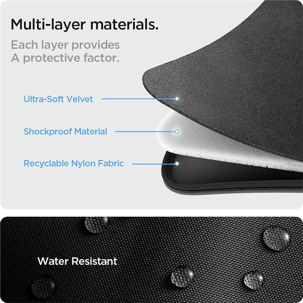 Spigen Padded & Water-Resistant Computer Sleeve 14" (34.5 x 24.8 cm) - Black
