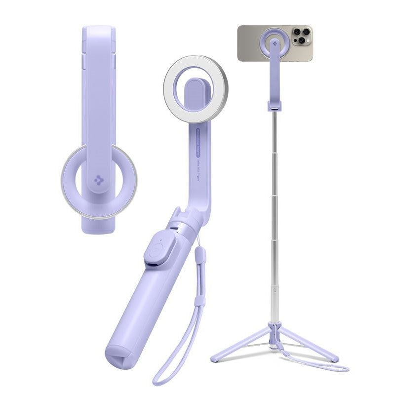 Spigen Tripod Selfie Stick - MagSafe Compatible - Purple