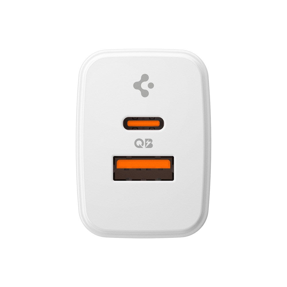 Spigen Essential 20W Wall Charger with 1 x USB-C & 1 x USB-A - White