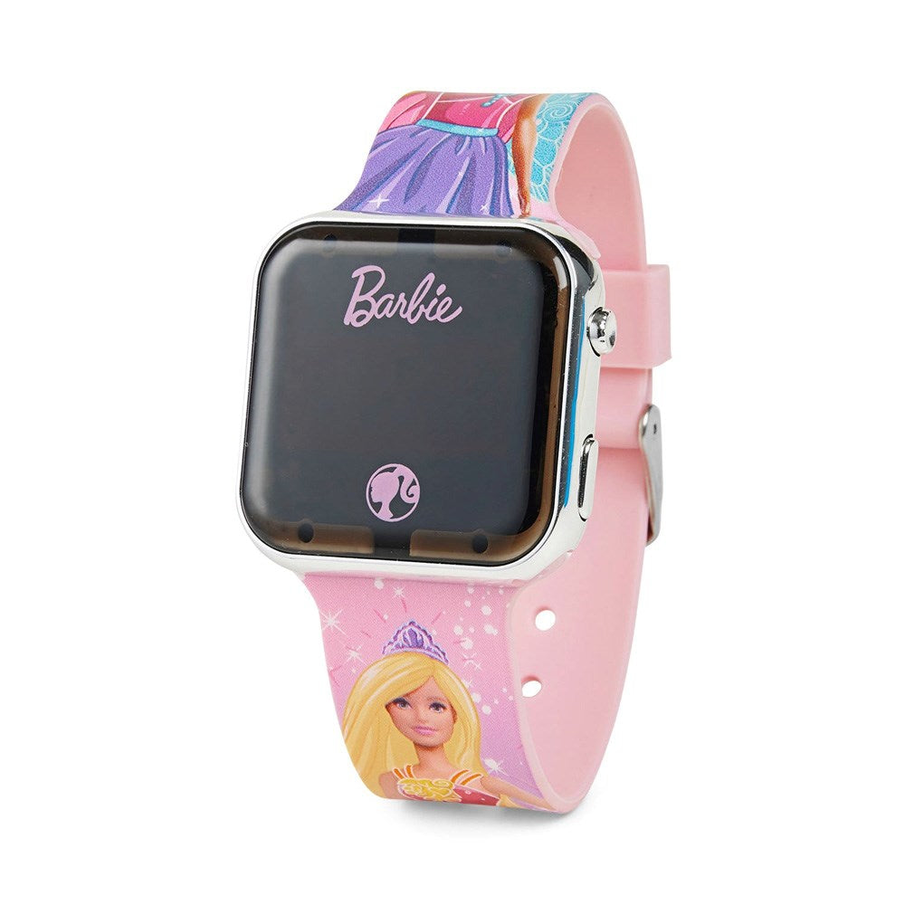 Accutime LED Watch for Kids with Adjustable Strap - Barbie