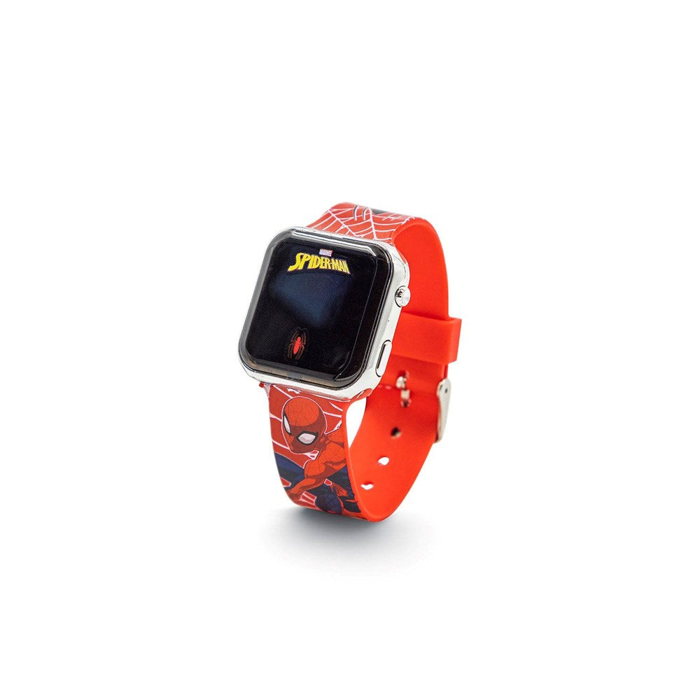 Accutime LED Watch for Kids with Adjustable Strap - Spiderman