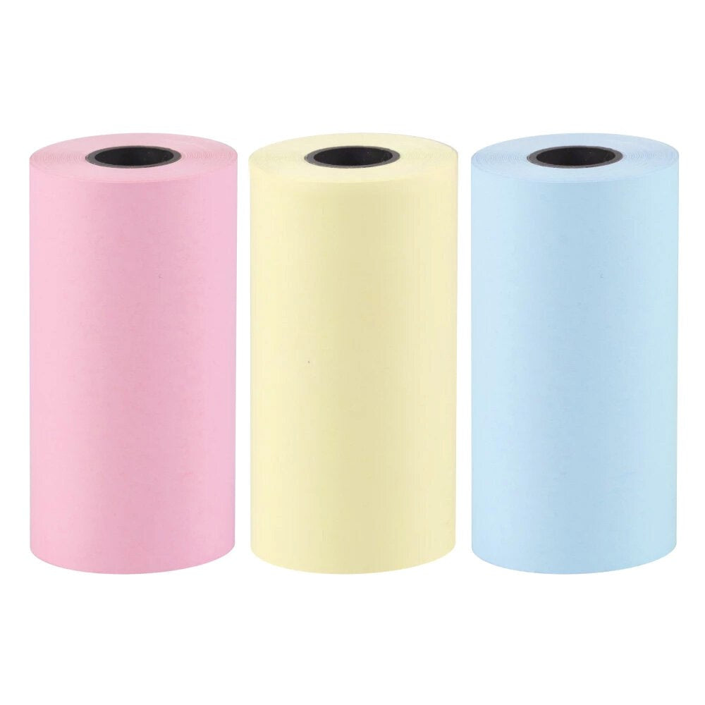 Printing Paper for Hurtel Mini Cat Thermal Printer - 3 Pack - Multi Coloured