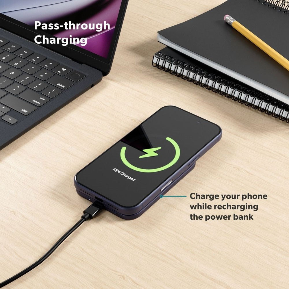 Epico UltraPack Slim 3,000mAh Wireless Powerbank - MagSafe / Qi2 Compatible - Silver