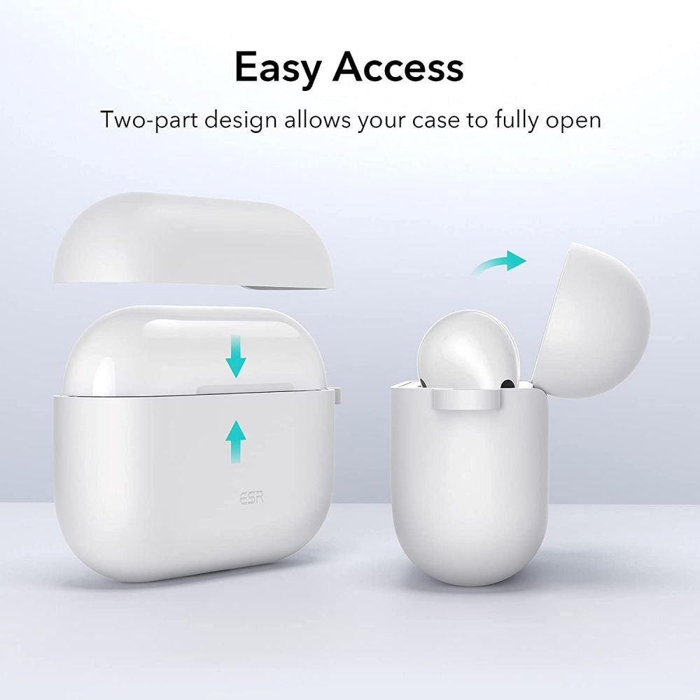 ESR Bounce Apple Airpods (3rd gen.) Silicone Case w. Carabiner - White