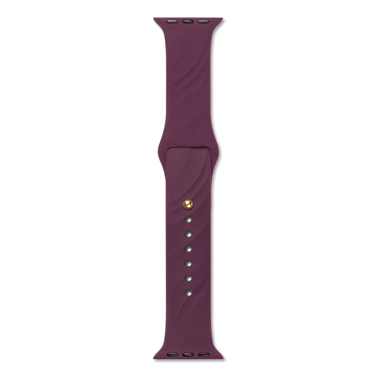 Apple Watch (42/44/SE/45/46/49mm) iDeal of Sweden Soft Swirl Silicone Watch Strap - Size M/L - Velvet Plum