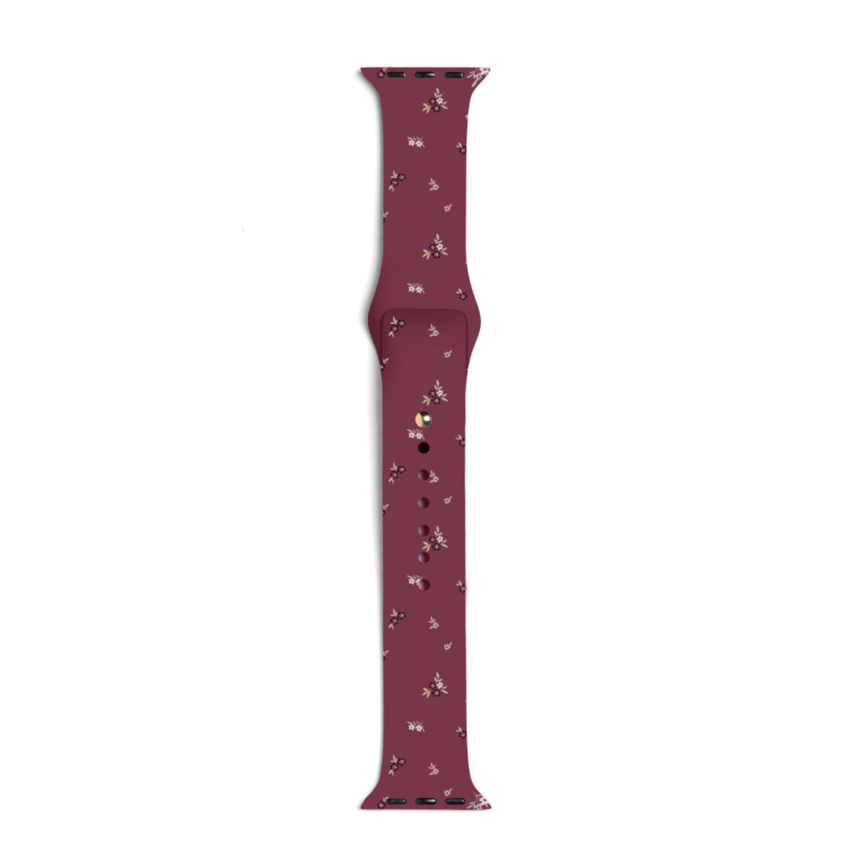 Apple Watch (38/40/SE/41/42mm) iDeal of Sweden Silicone Watch Strap - Size S/M - Fine Wine Bloom