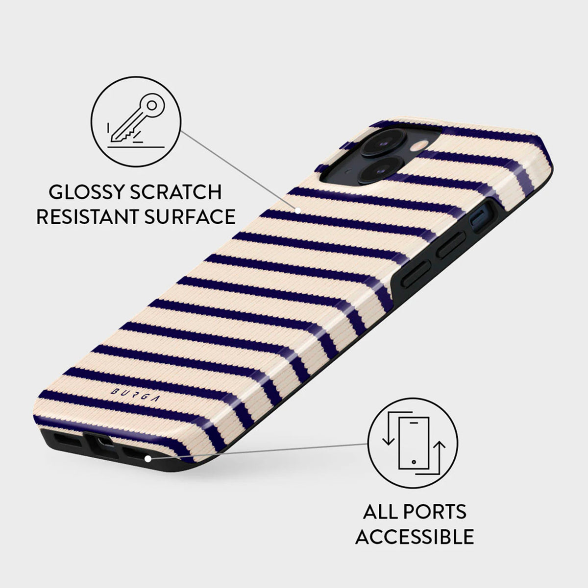 iPhone 13 Burga Tough Fashion Case - MagSafe Compatible - Old Money