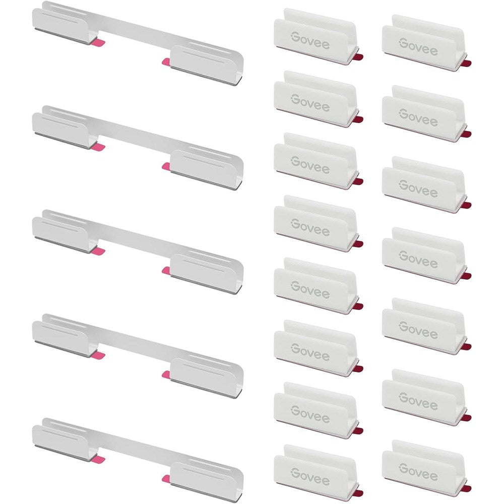 Govee Mounting Kit with Brackets & Clips for Neon Rope Light - 20 pcs. - White
