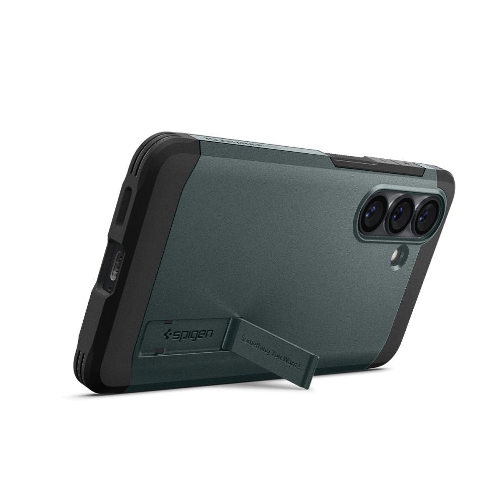 Samsung Galaxy S26+ (Plus) Spigen Tough Armor Hybrid Case with Kickstand - MagSafe Compatible - Green