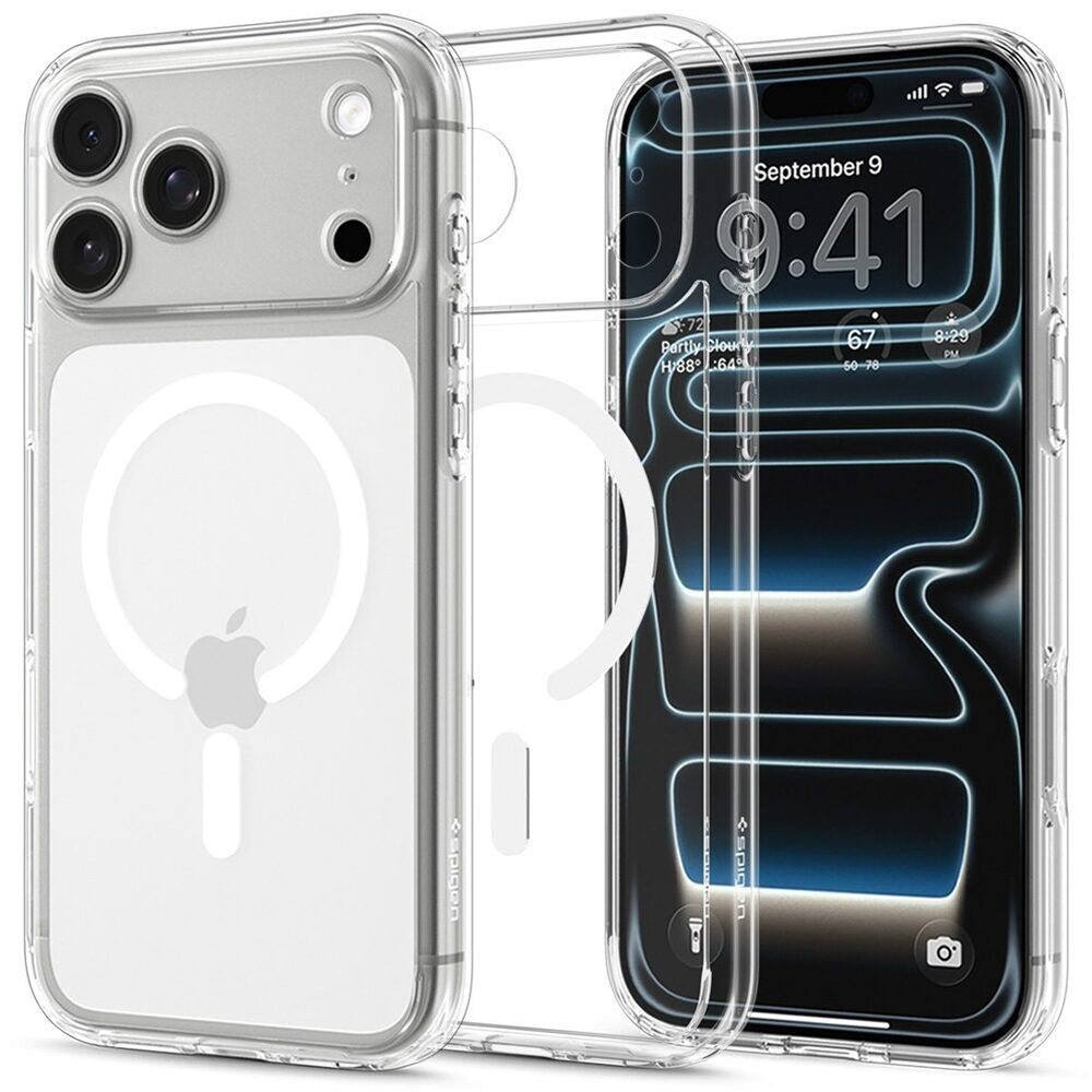 iPhone 18 Pro / 17 Pro Spigen Ultra Hybrid Case - MagSafe Compatible - Transparent / White