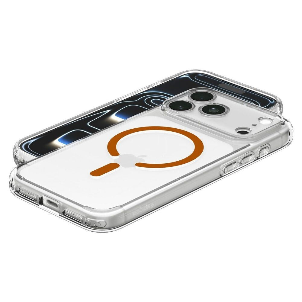 iPhone 18 Pro / 17 Pro Spigen Ultra Hybrid Case - MagSafe Compatible - Transparent / Orange