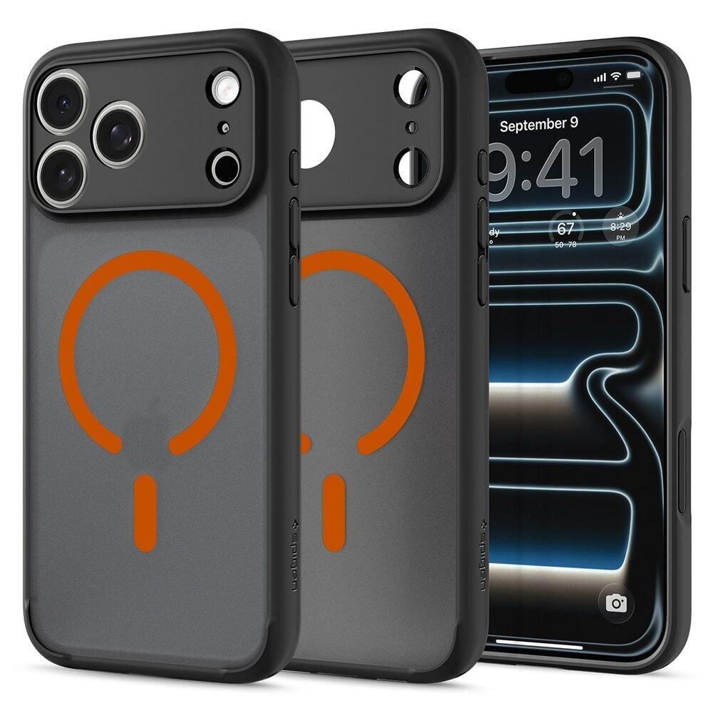 iPhone 18 Pro Max / 17 Pro Max Spigen Ultra Hybrid Case - MagSafe Compatible - Matte Black / Orange