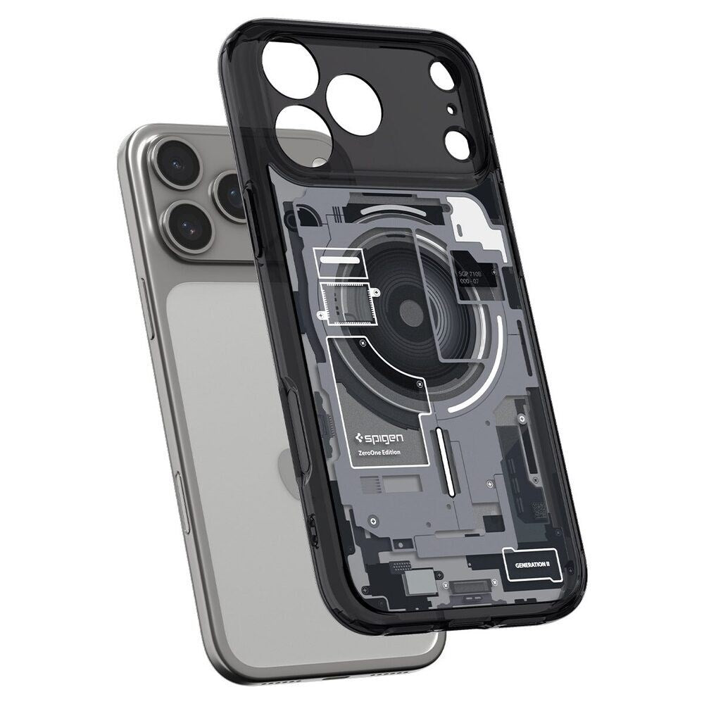 iPhone 18 Pro / 17 Pro Spigen Ultra Hybrid Case - MagSafe Compatible - Transparent / Black